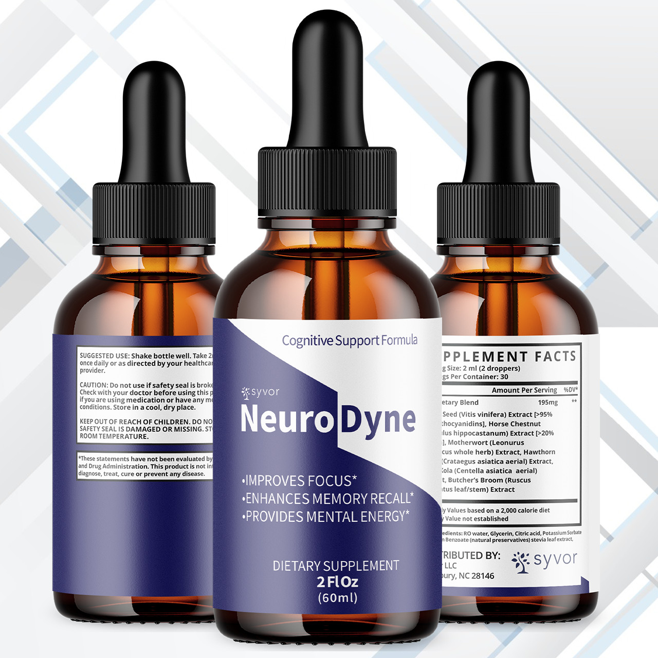 (2 Pack) Neurodyne Drops Advanced Nerve Health Support, Neuro Dyne 60 Servings