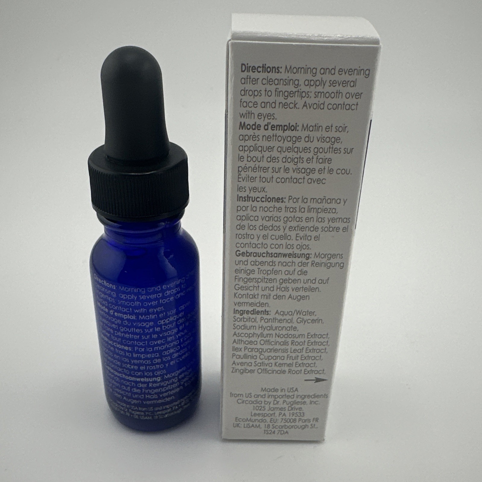 Circadia Chrono-Calm Calming Facial Serum 15 mL/0.5 fl oz. NIB 07/27