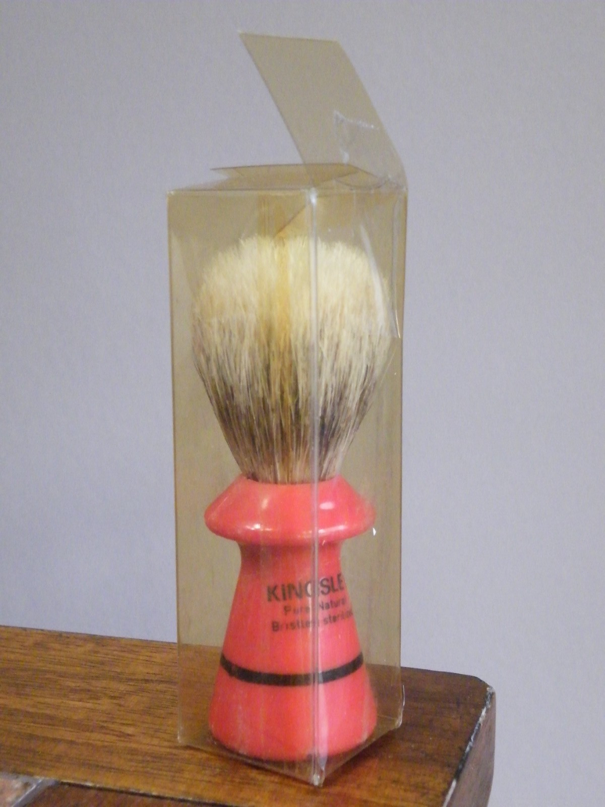 Vintage Kingsley Shaving Brush Pure Natural Bristles Made In Israel FREE SHIP