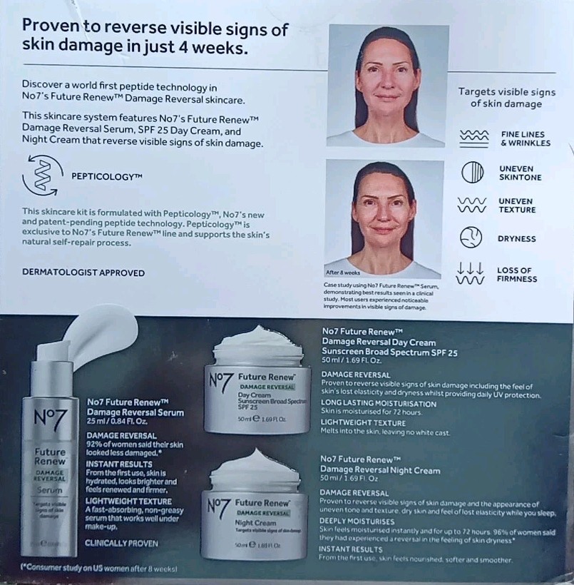 No7 No 7 FUTURE SKIN DAMAGE REVERSAL SYSTEM KIT 3-IN-1 NIGHT & DAY CREAM + SERUM