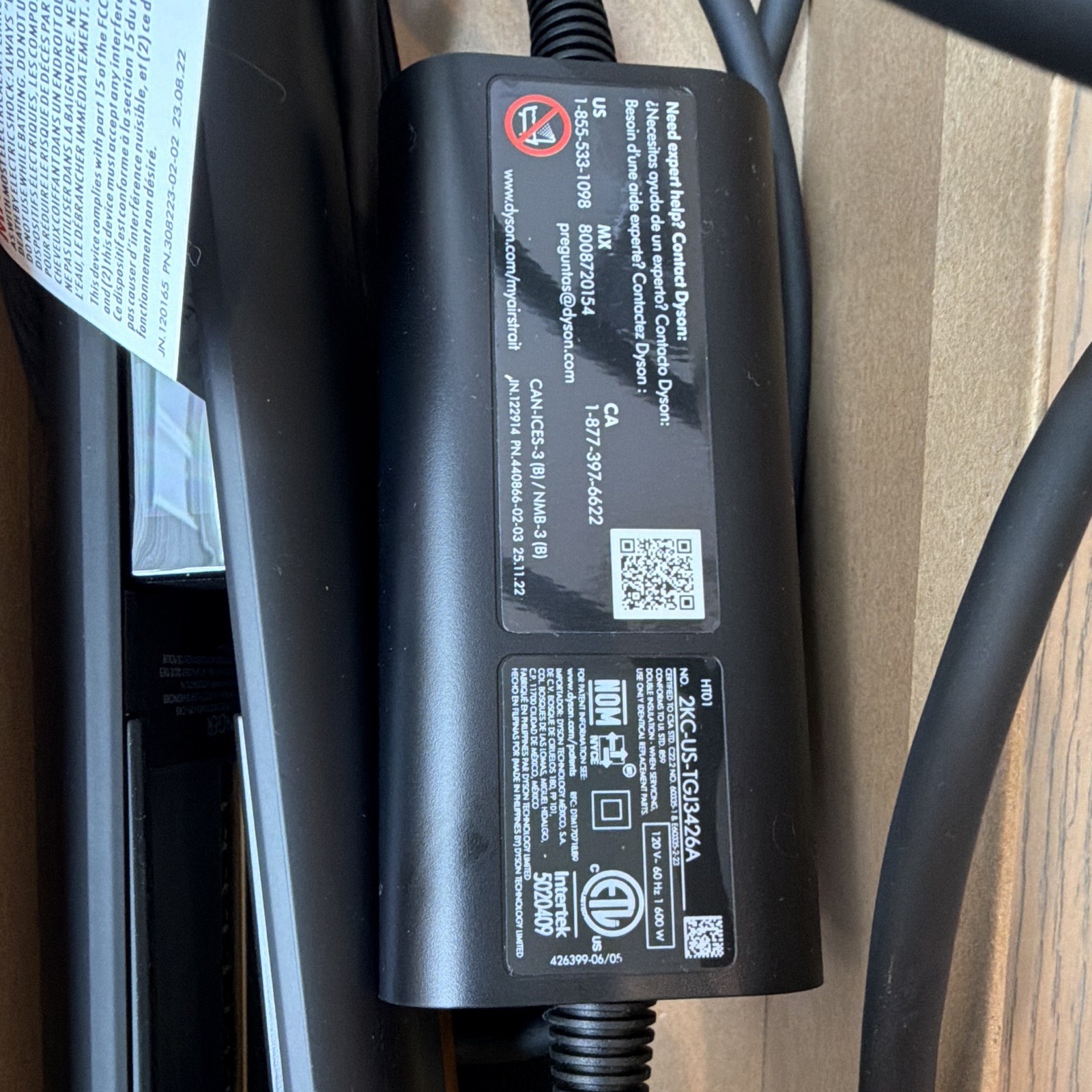 Dyson Airstrait Hair Straightener Set w/ Power Adapter & Mat (MPN 310222-01)