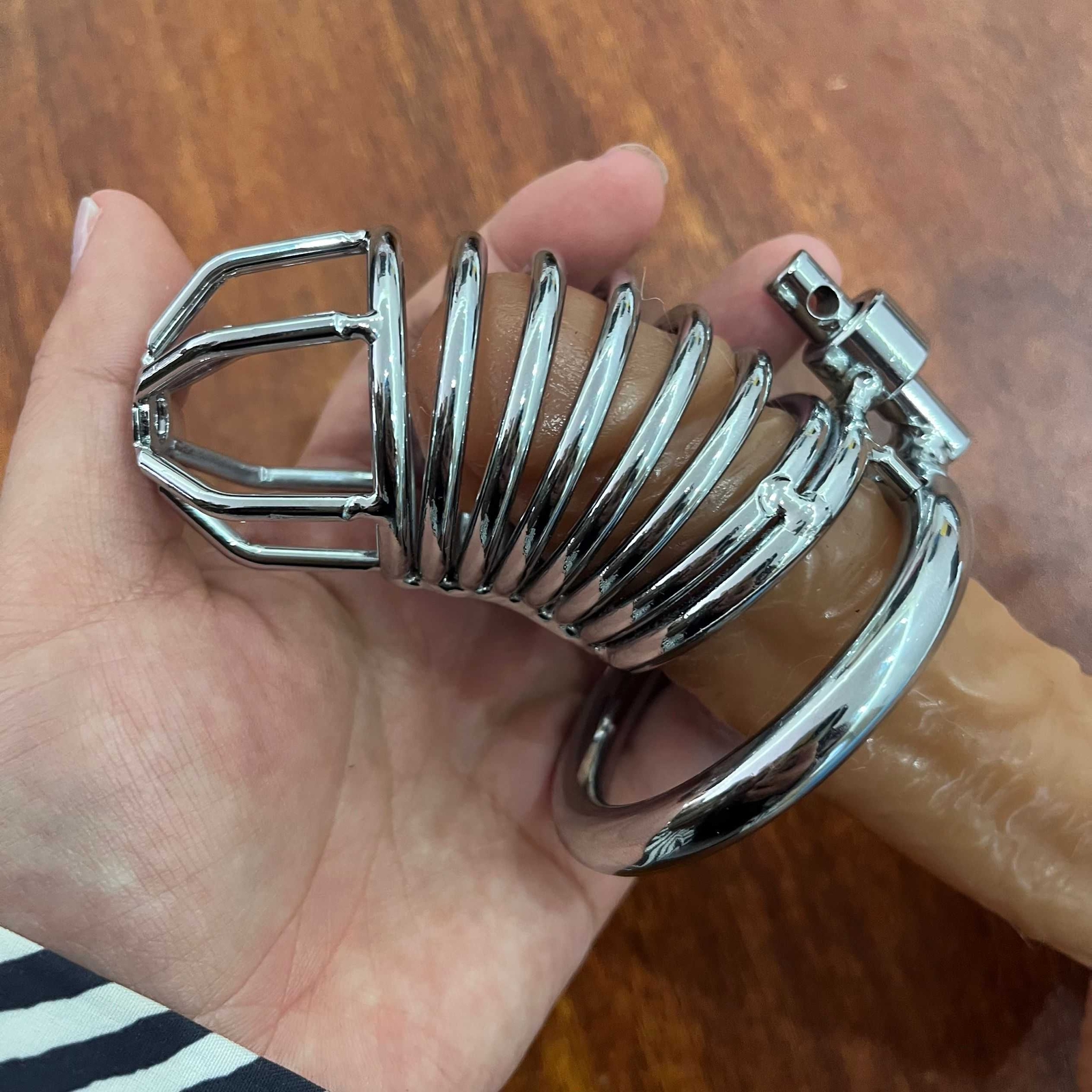 Metal Stainless Steel Chastity Cage Device for Male Lockable Restraint Rings Men