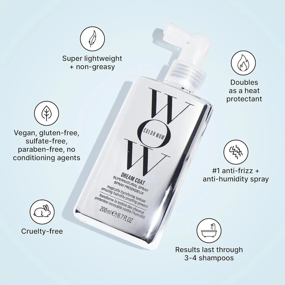 Color Wow Dream Coat Supernatural Spray Anti-Frizz Anti-Humidity 6.7 oz/200mL