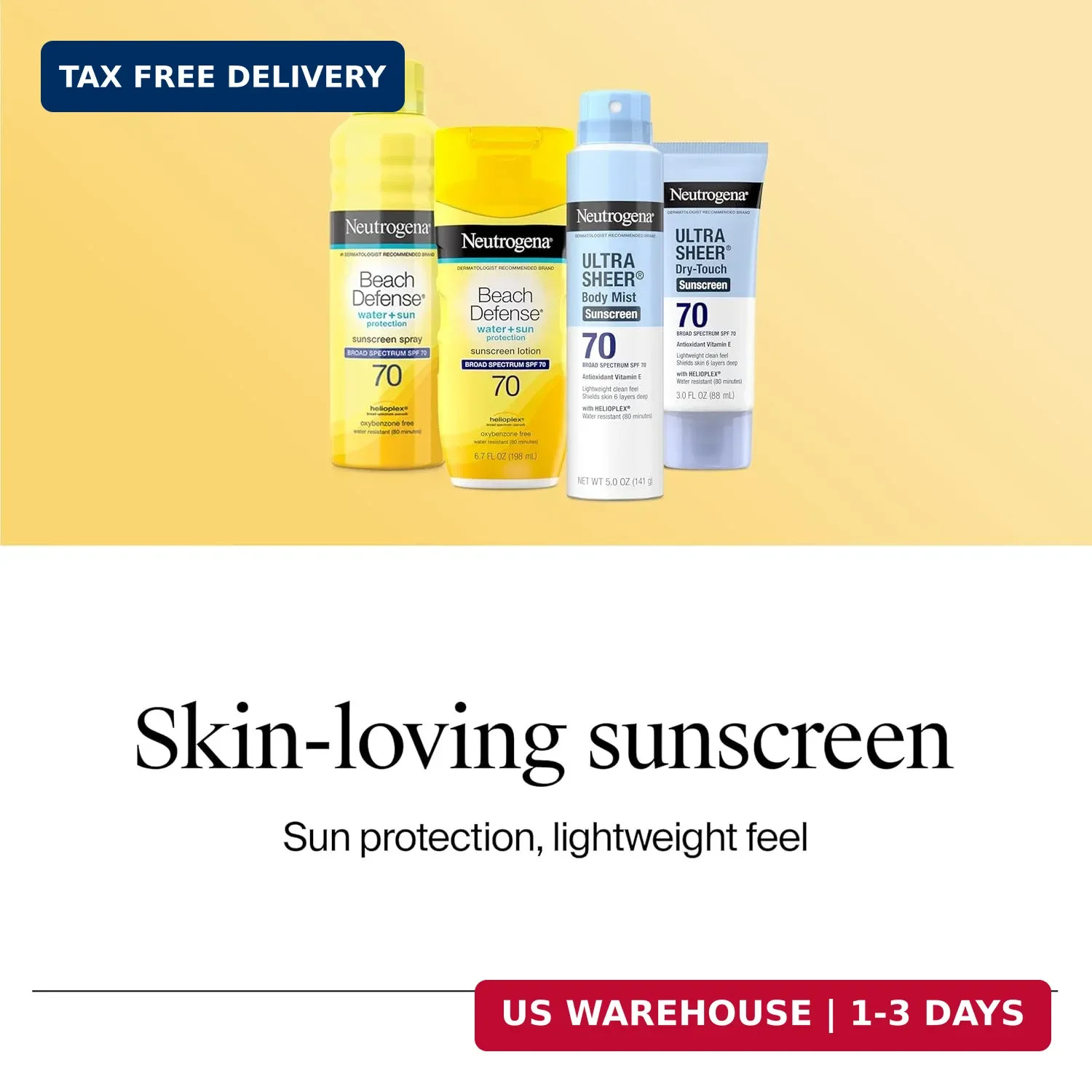Neutrogena Beach Defense Sunscreen Lotion SPF 70 Broad Spectrum UVA UVB Protecti