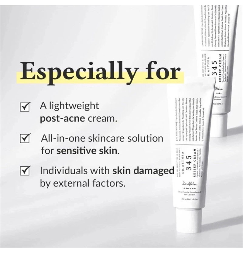 345 Relief Cream 1.69 Fl Oz Soothing Moisturising Face Cream for Skin