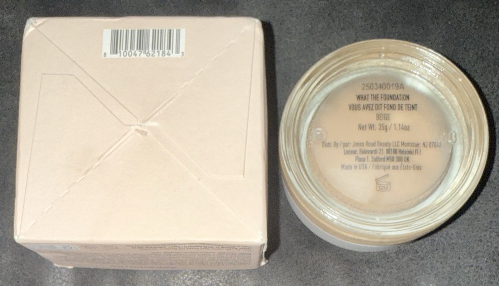 JONES ROAD What the Foundation BEIGE ~ Full Sz 1.14oz / 35g ~ New In Box