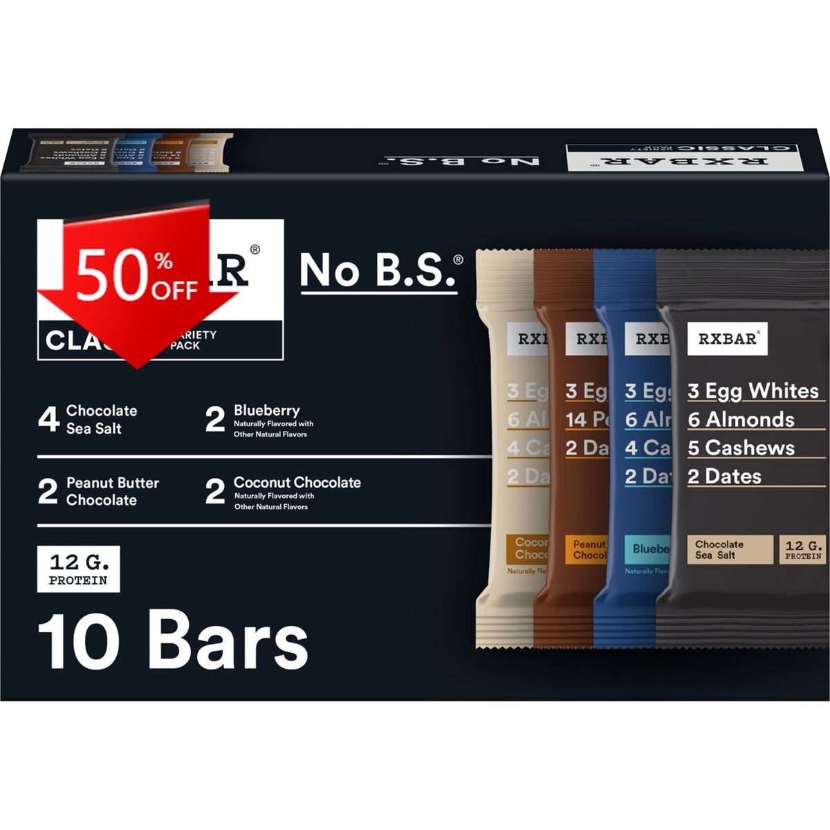 RXBAR Protein Bars Variety Pack – 18.3oz/10ct