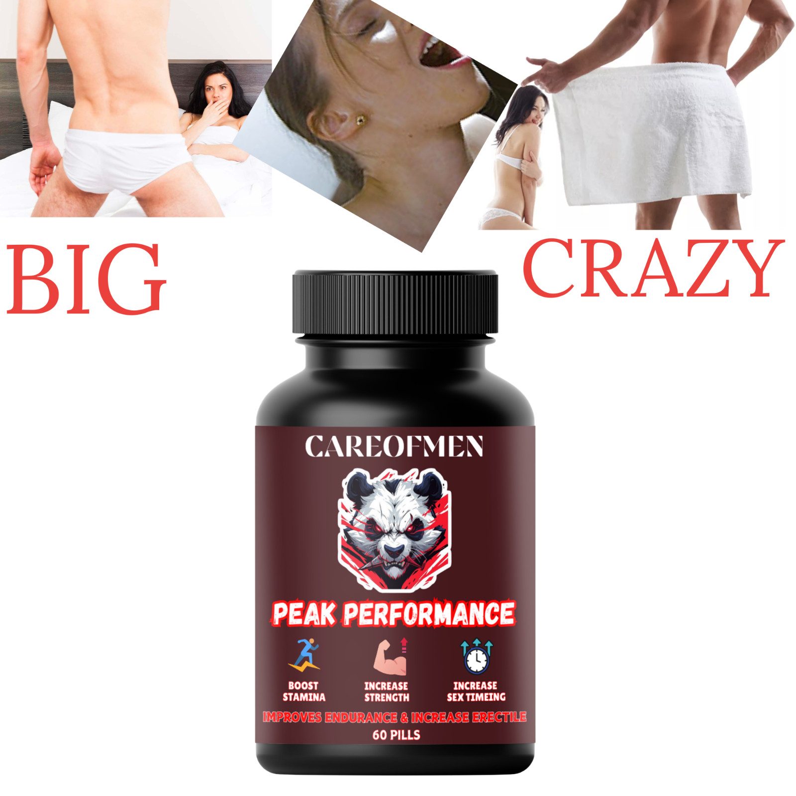 NEW . 60 Powerful Capsules . Works In 10 Minutes. 100% Money Back Guaranteed….