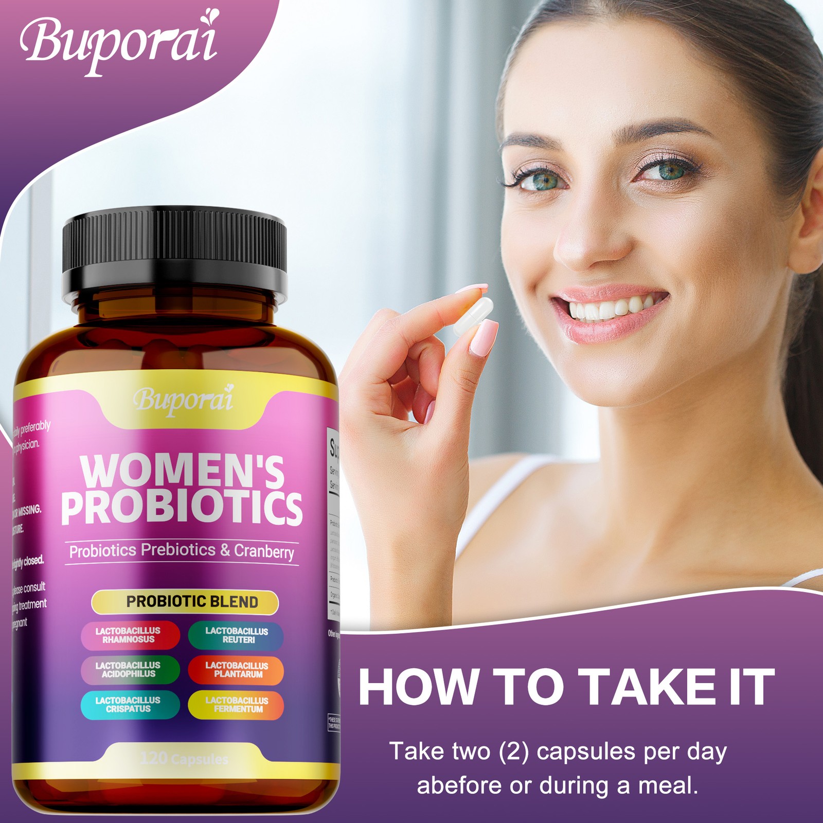 Women’s Probiotics 240pcs-Balances Flora, Promotes Intestinal and Overall Health