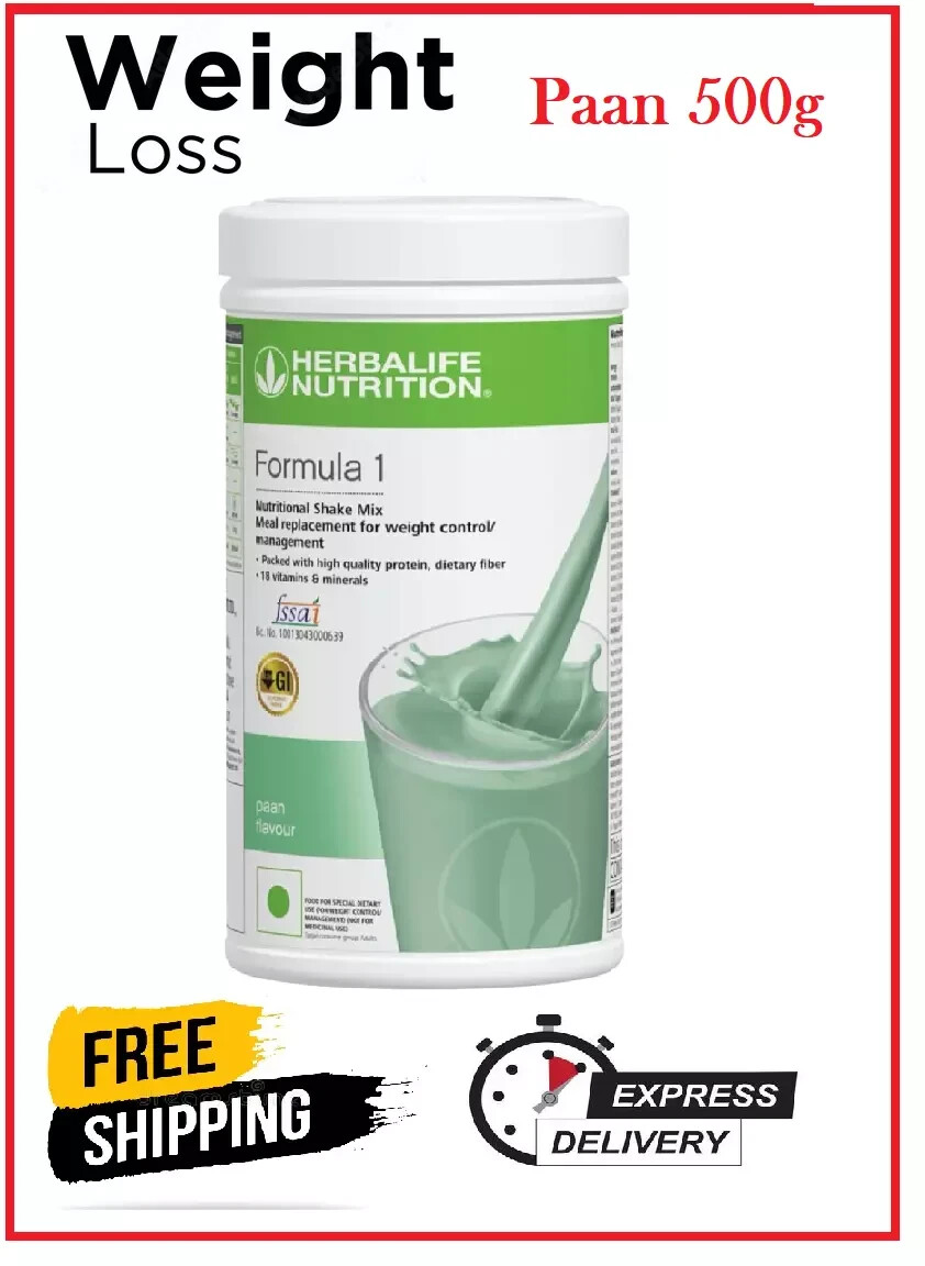 2X HERBAL Formula 1 Nutrition Shake Mix Paan Shake for Weight Management 500g