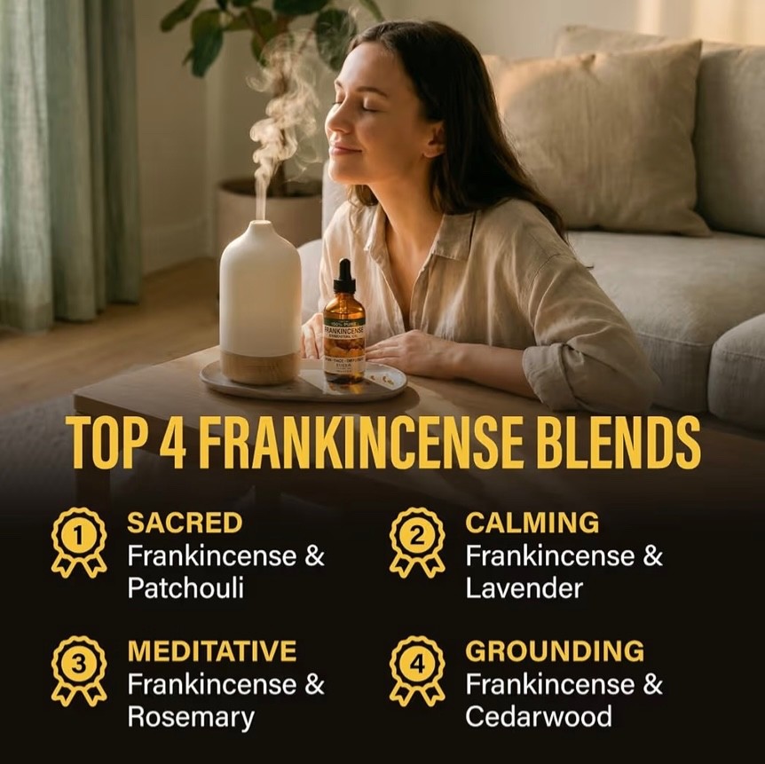 100% Pure Frankincense Oil – 4 Fl Oz Frankincense Essential Oil for Hair, Skin,