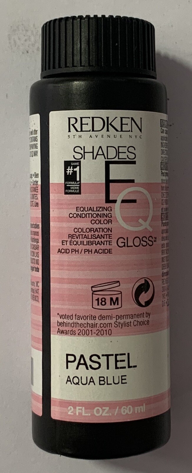Redken Shades EQ Conditioning Color Toner Gloss 2oz – Full Range Pastel Aqua Blu