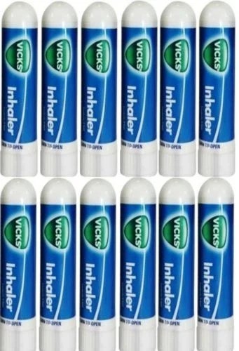 12x Vicks Inhaler for Nasal Congestion Cold Allergy Blocked Nose Fast Relief FS