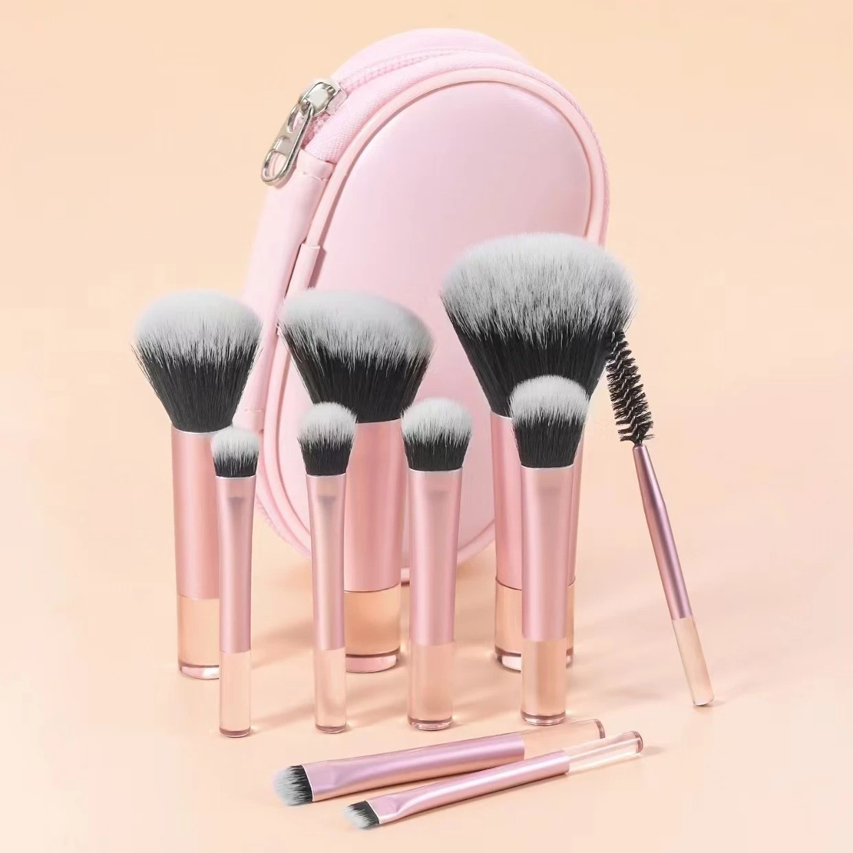 10pcs/set Travel Mini Makeup Brushes Compact Travel Size Face Beauty Tools