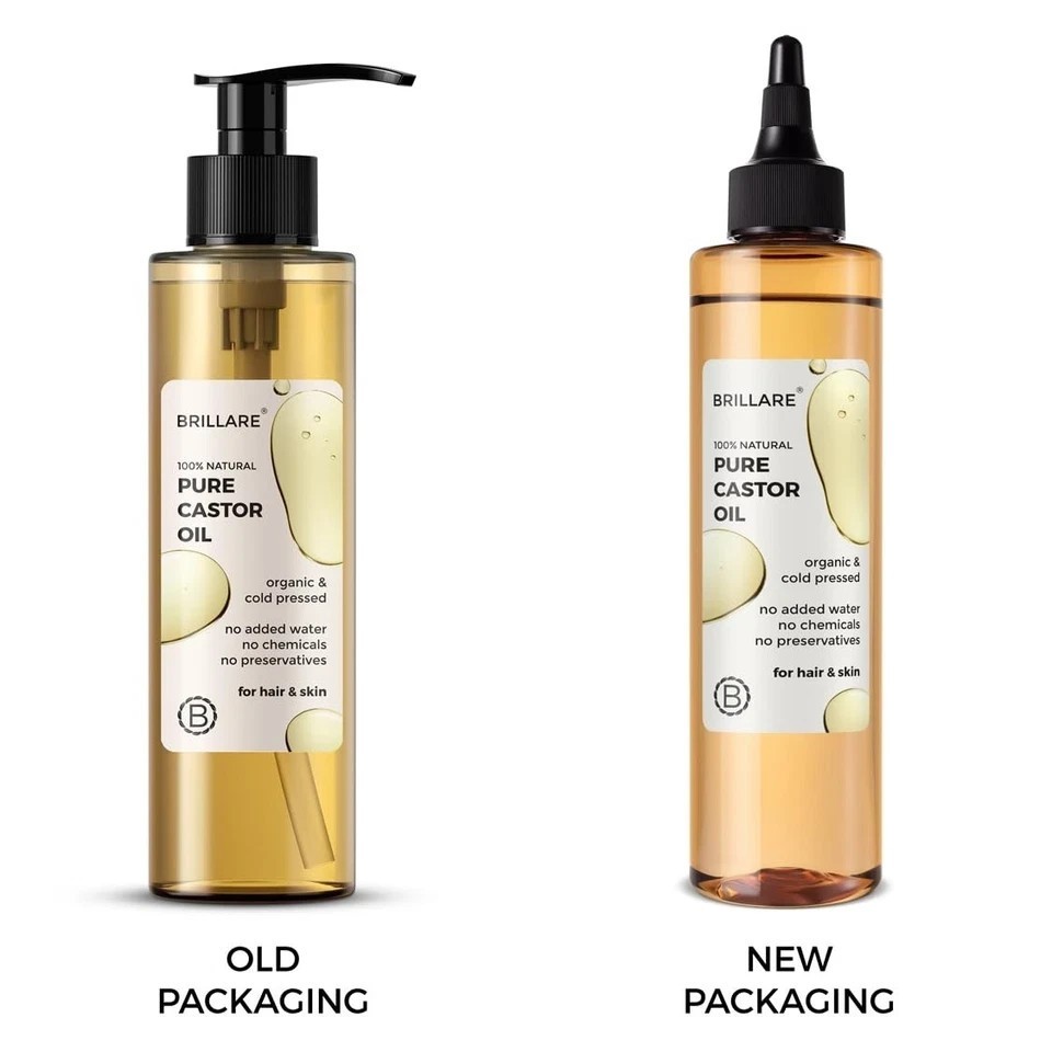 Brillare Cold Pressed Castor Oil | 100% Pure Hair & Skin Moisturizer