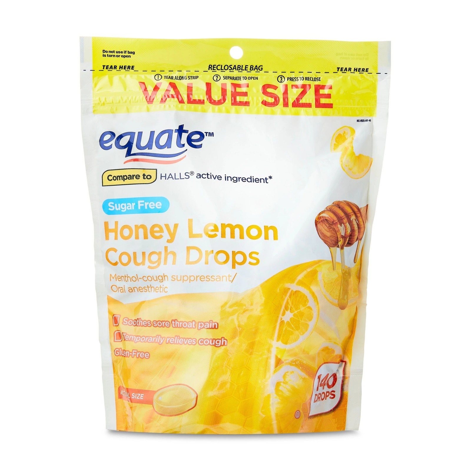 2 pack Equate Sugar Free Sore Throat and Cough Relief Menthol 280 CT