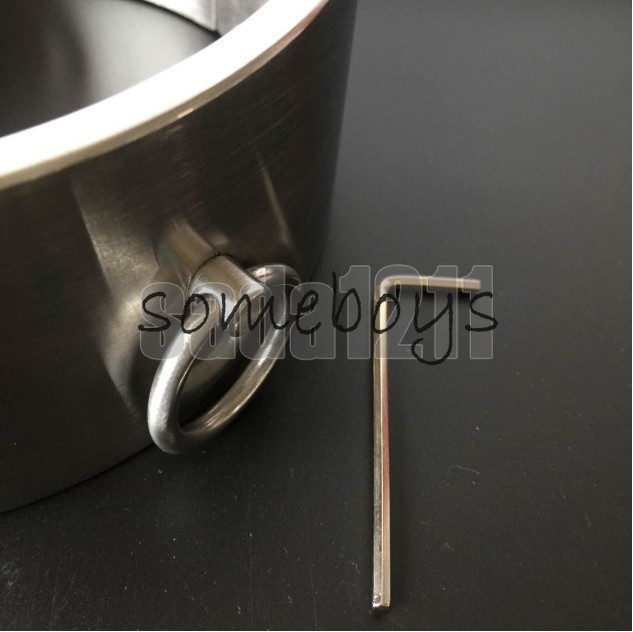 6CM Heavy Duty 100% Stainless Steel Neck Collar Neck Corset Cuff Binding 4 Size