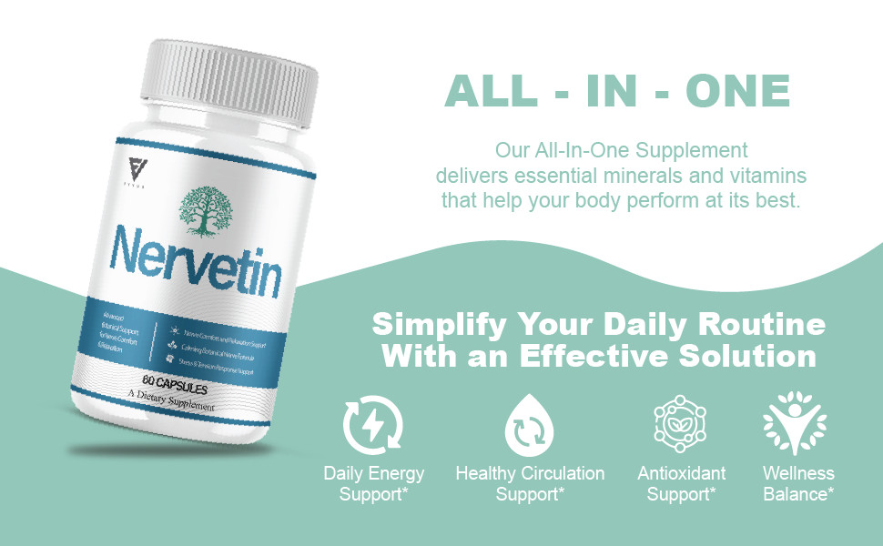 (5 Pack) Nervetin Nootropic Supplement, Nervetin Maximum Strength (300 Capsules)