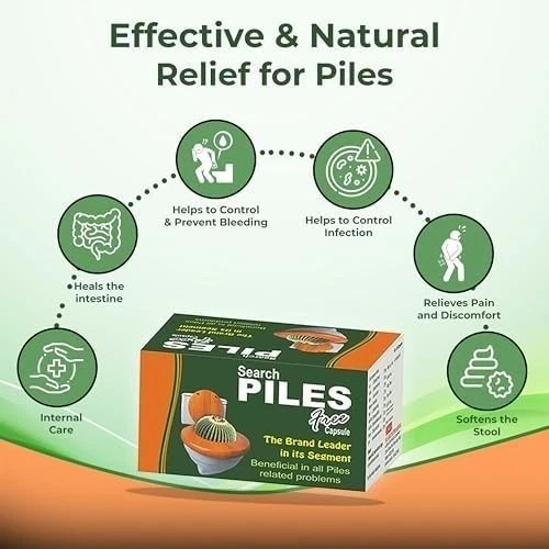 SEARCH WELLNESS Piles Free Capsules 3 Stripes – 30 Capsules