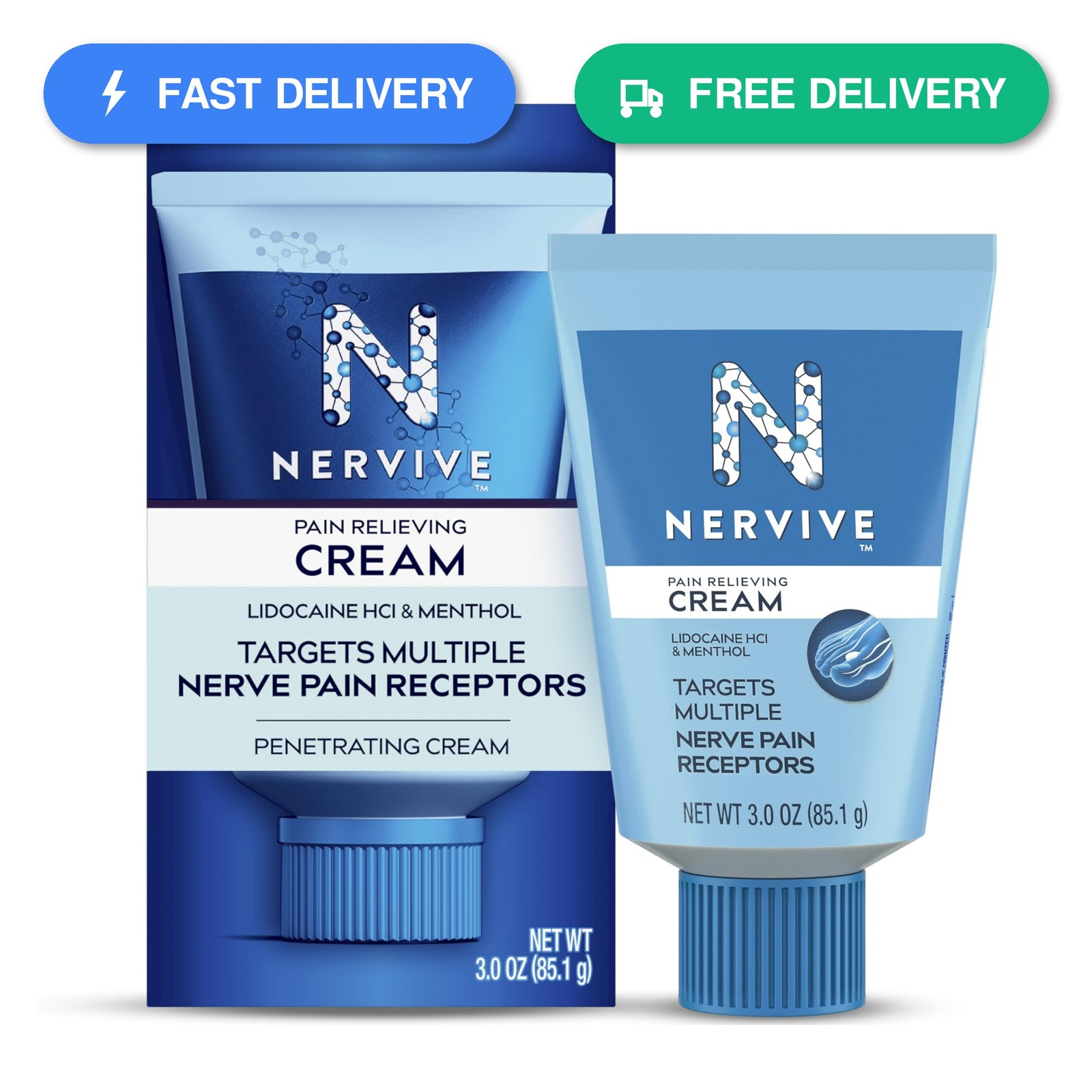 Nervive Pain Relieving Cream, Nervive Pain Relief, Max Strength Formula,…