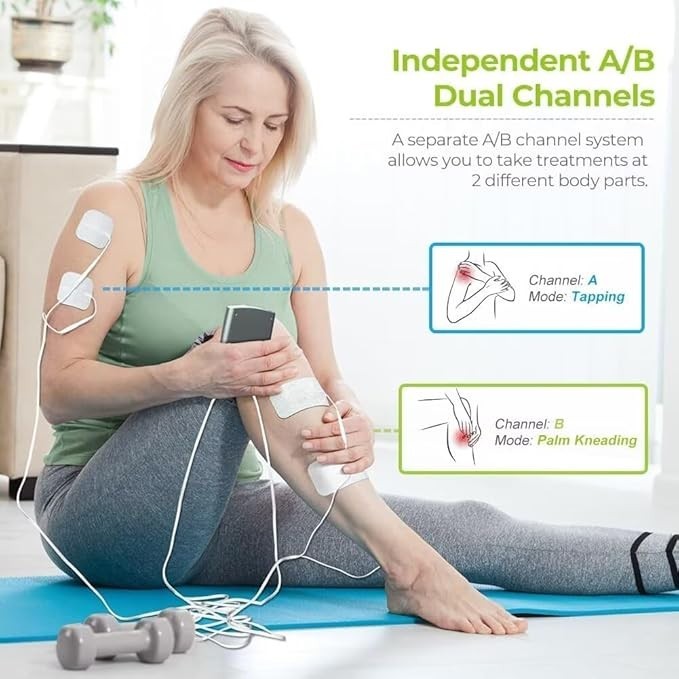 AUVON Dual Channel TENS massager 20 Modes Muscle Stimulator AS8012