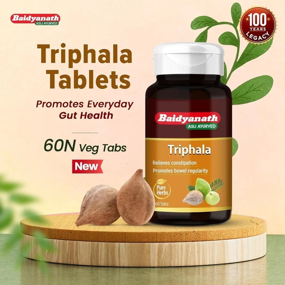 Triphala – 60 Tablets (Pack of 2) | Ayurvedic Blend of Amla, Haritaki & Baheda