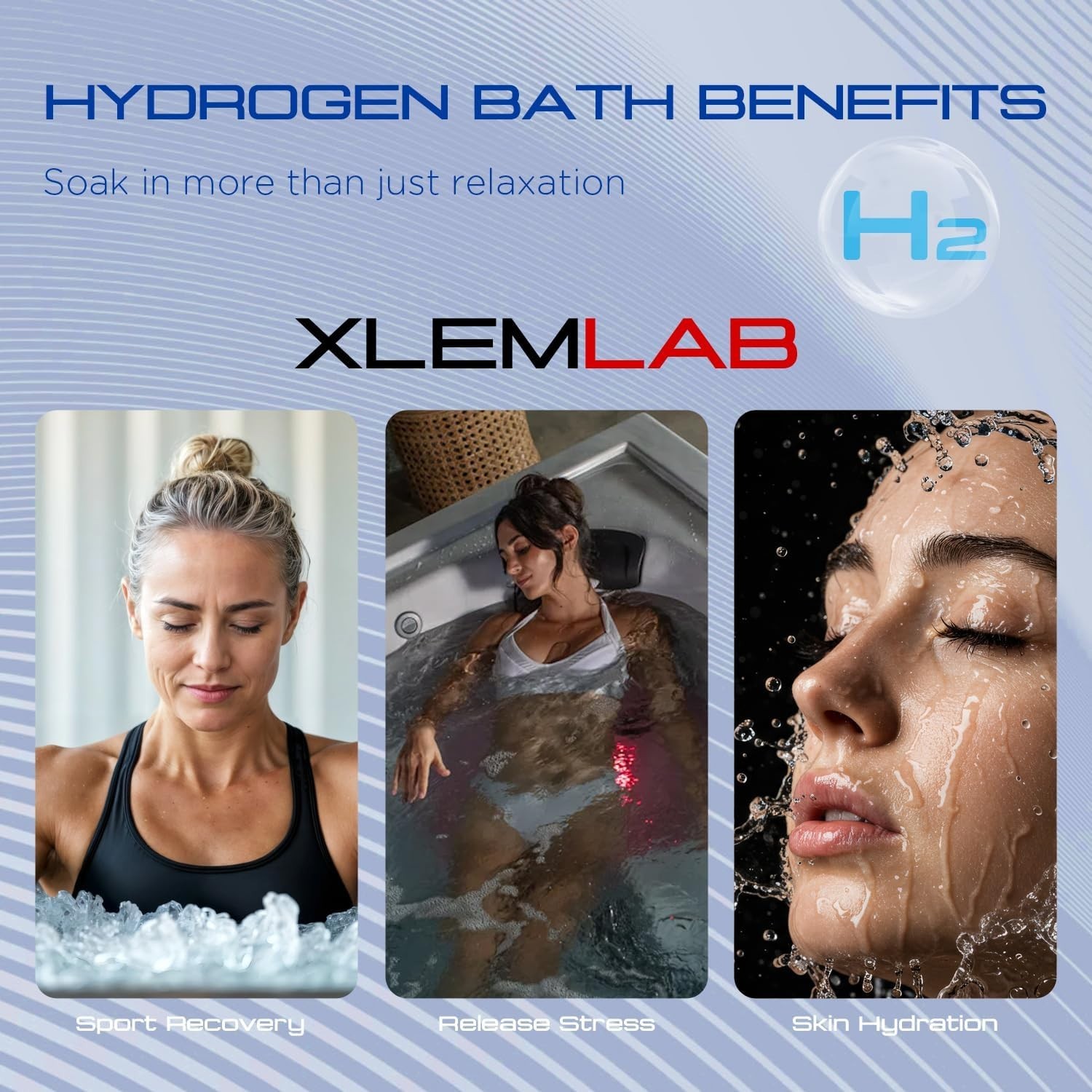 XLEMLAB 14 Days Reuseable Molecular Hydrogen Bath Bombs for Muscle Relief (14C