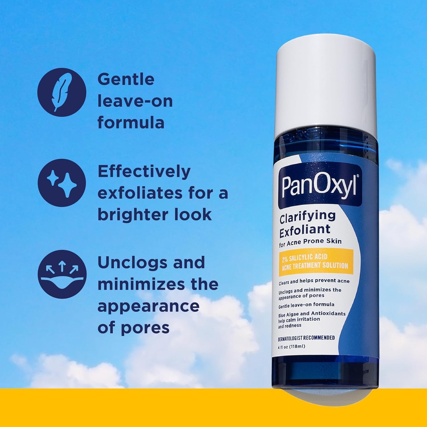 Gentle Leave-On Exfoliant with 2% Salicylic Acid for Clear, Radiant Skin 4 fl oz