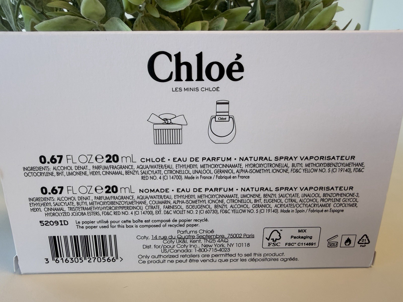 Chloé and Chloe Nomade EDP Spray Set 0.67oz Each New In Sealed Box