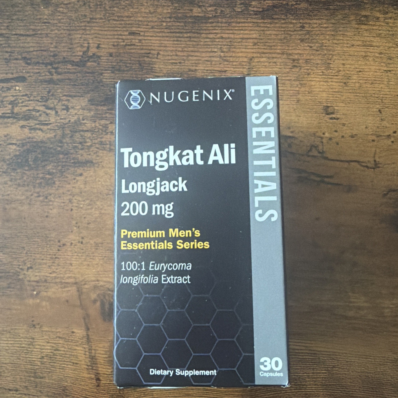 NEW! MEN’S NUGENIX ESSENTIALS TONGKAT LONGJACK 200 MG SUPPLEMENT 30 CAPSULES