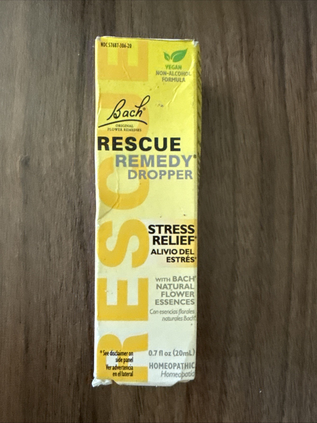 Bach Flower Remedies Rescue Remedy Natural Stress Relief 0.7 Fl Oz Exp 07/28