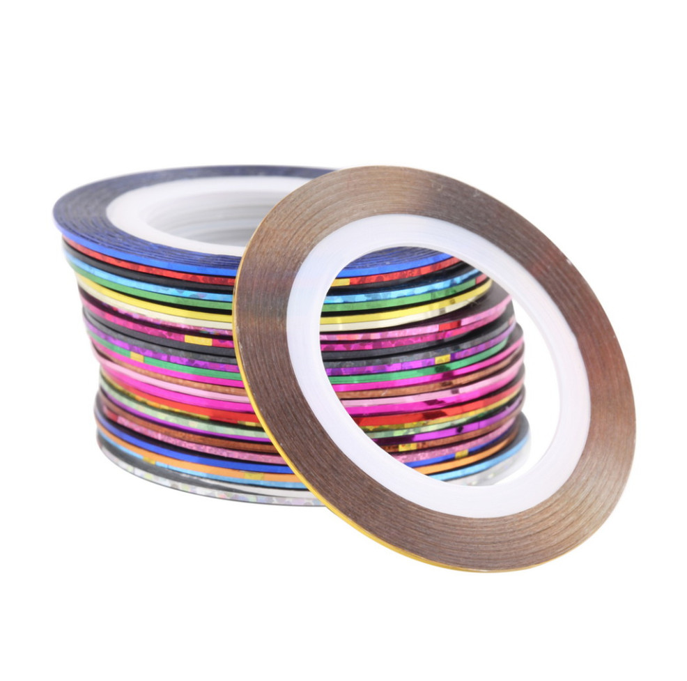 44 Options Color Roll Striping Tape Line Sticker Tips DIY Nail Art Decoration
