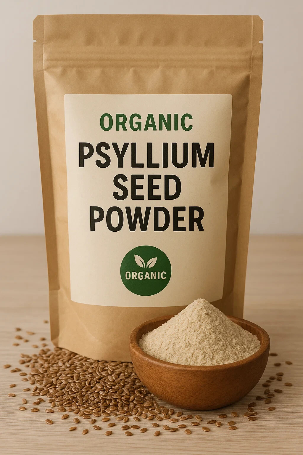 Organic Psyllium Seed Powder – 100% Pure, Non-GMO, High-Fiber Superfood #1 Rated