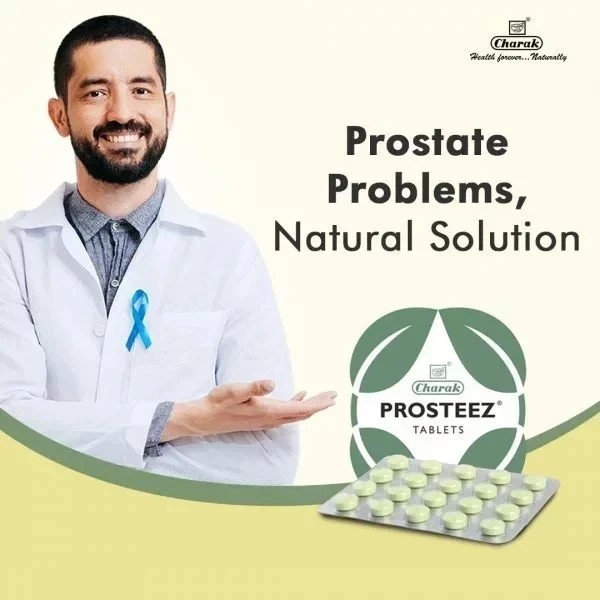 Charak Prosteez Ayurvedic Tablet – 200 Tablets (10 Strips) Prostate Health