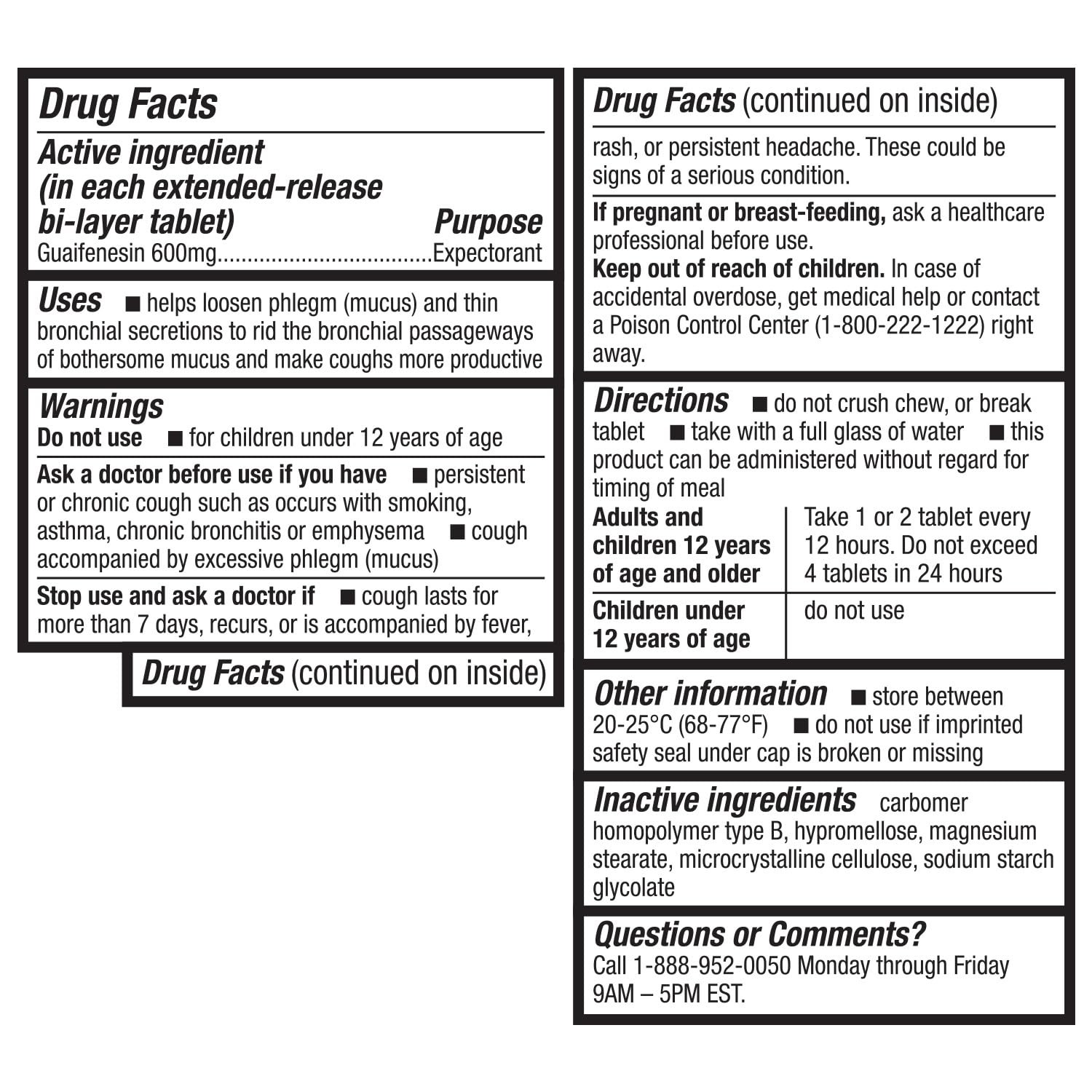 HealthA2Z® Mucus Relief | Guaifenesin 600 mg | 12 Hour | No 75 Count, White