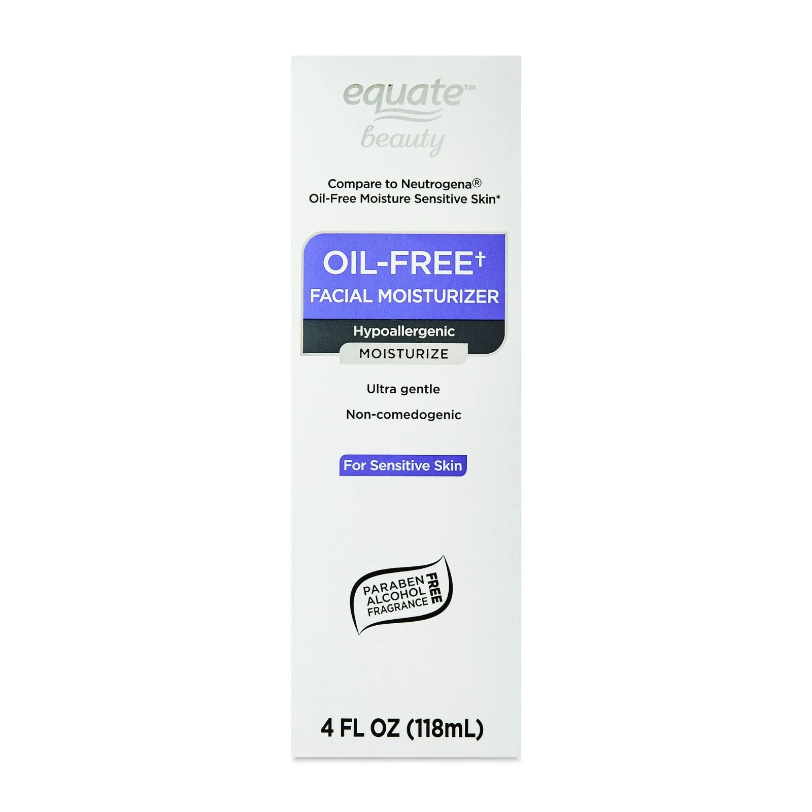 (4 pack)Equate Beauty Oil-Free Facial Moisturizer, 4 fl oz..+