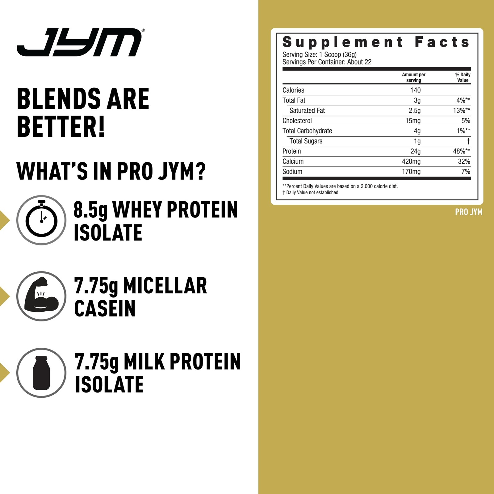 JYM Supplement Science Pro Tahitian 2 Pound (Pack of 1), 22 Servings