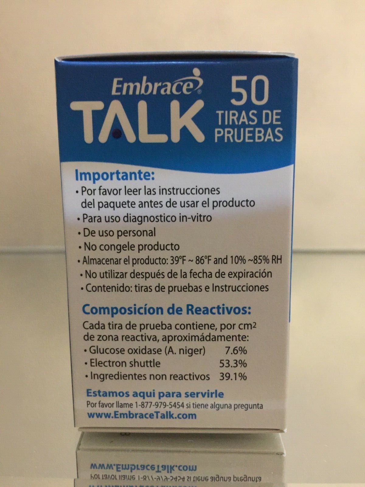 Embrace TALK Blood Glucose Test Strips 100 Qty. Exp 05/05/2025 Free shipping