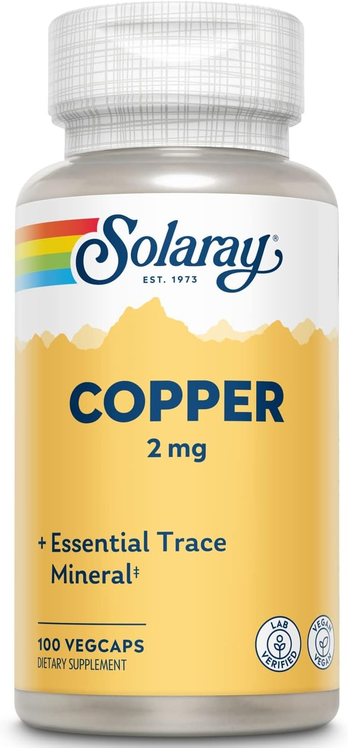 Copper 2mg Dietary Supplement Capsules with Full Range Amino Acid (100 Count)