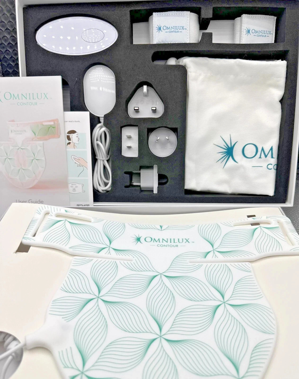 Omnilux Contour LED Face Mask & OmniLux Contour Neck- Age Renewal LED Bundle