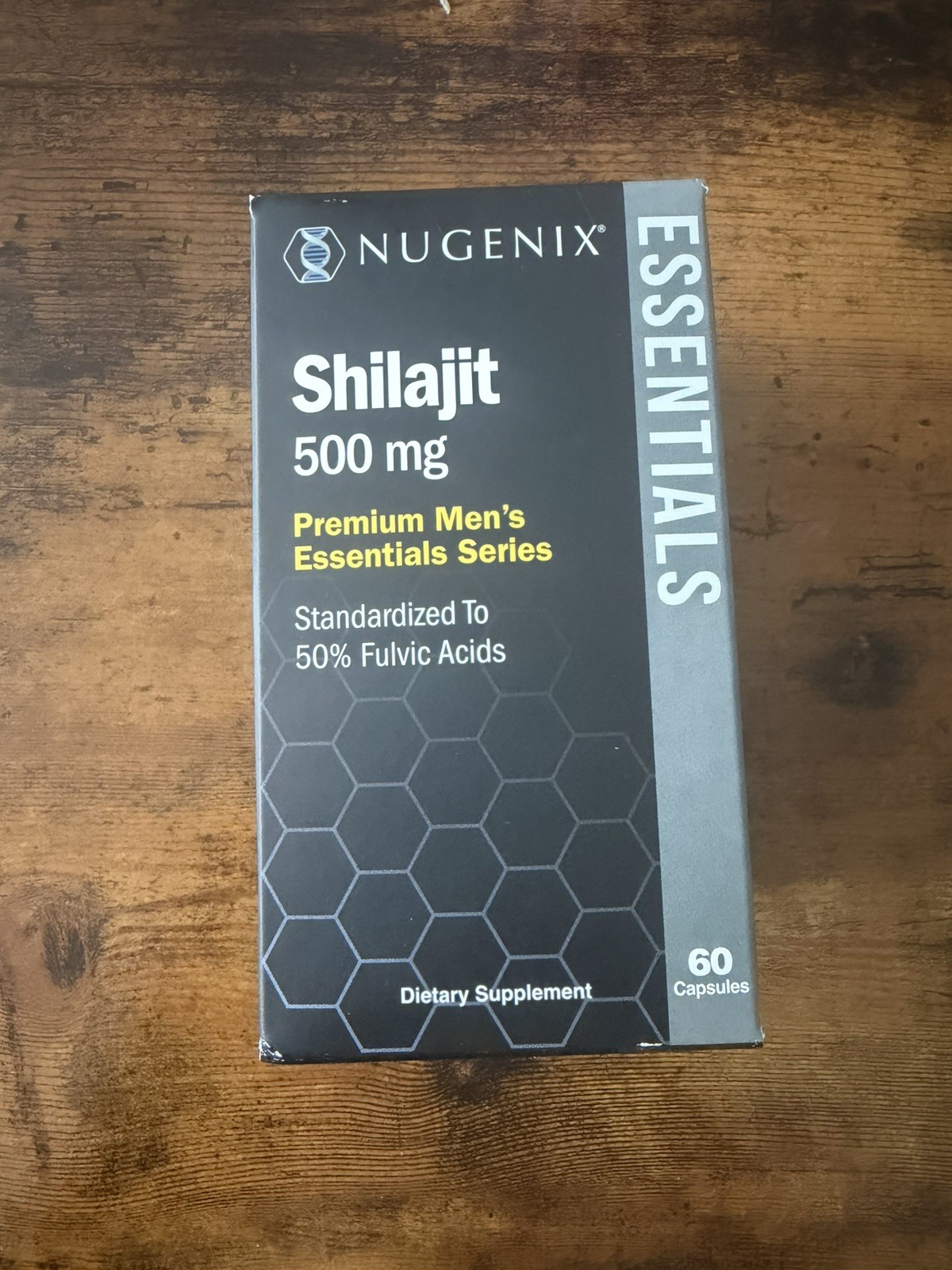 Nugenix Essentials Shilajit Supplement 60ct – 500mg – 50% Fulvic Acids Exp 9/27