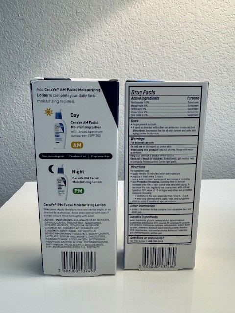 2 Pack CeraVe AM/PM Facial Moisturizing Lotion 3 oz each NEW IN BOX!!!