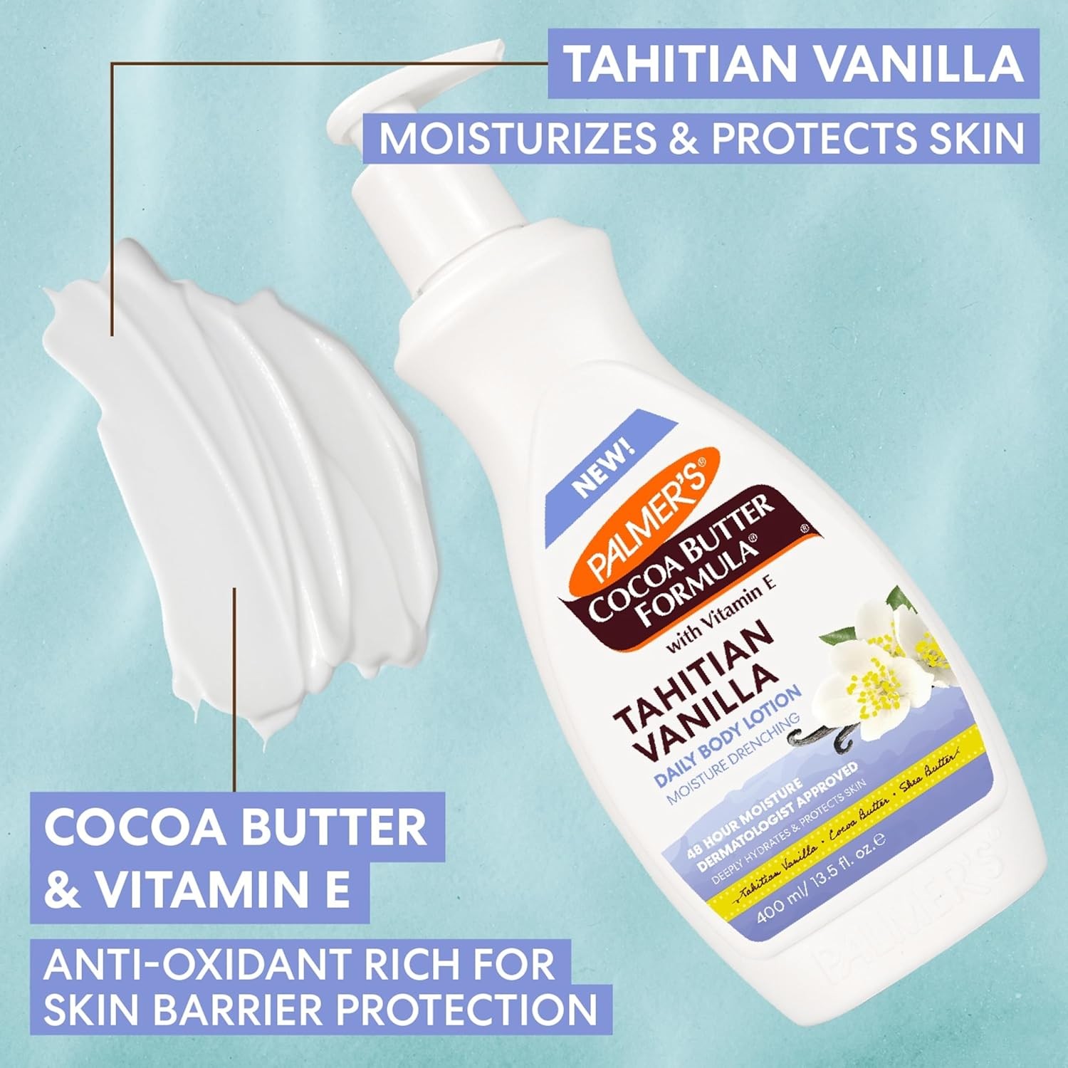 Palmer’s Tahitian Vanilla Body Lotion (13.5 oz) – 48 Hour Moisture Hydrating