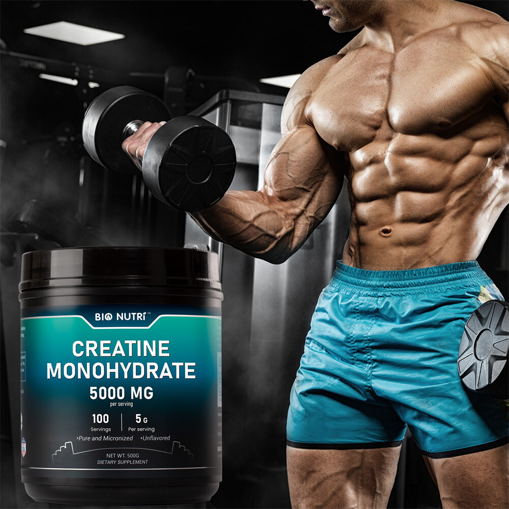 Pure Creatine Monohydrate Supplements Powder | 5000mg Per Serving | BY BIO NUTRI