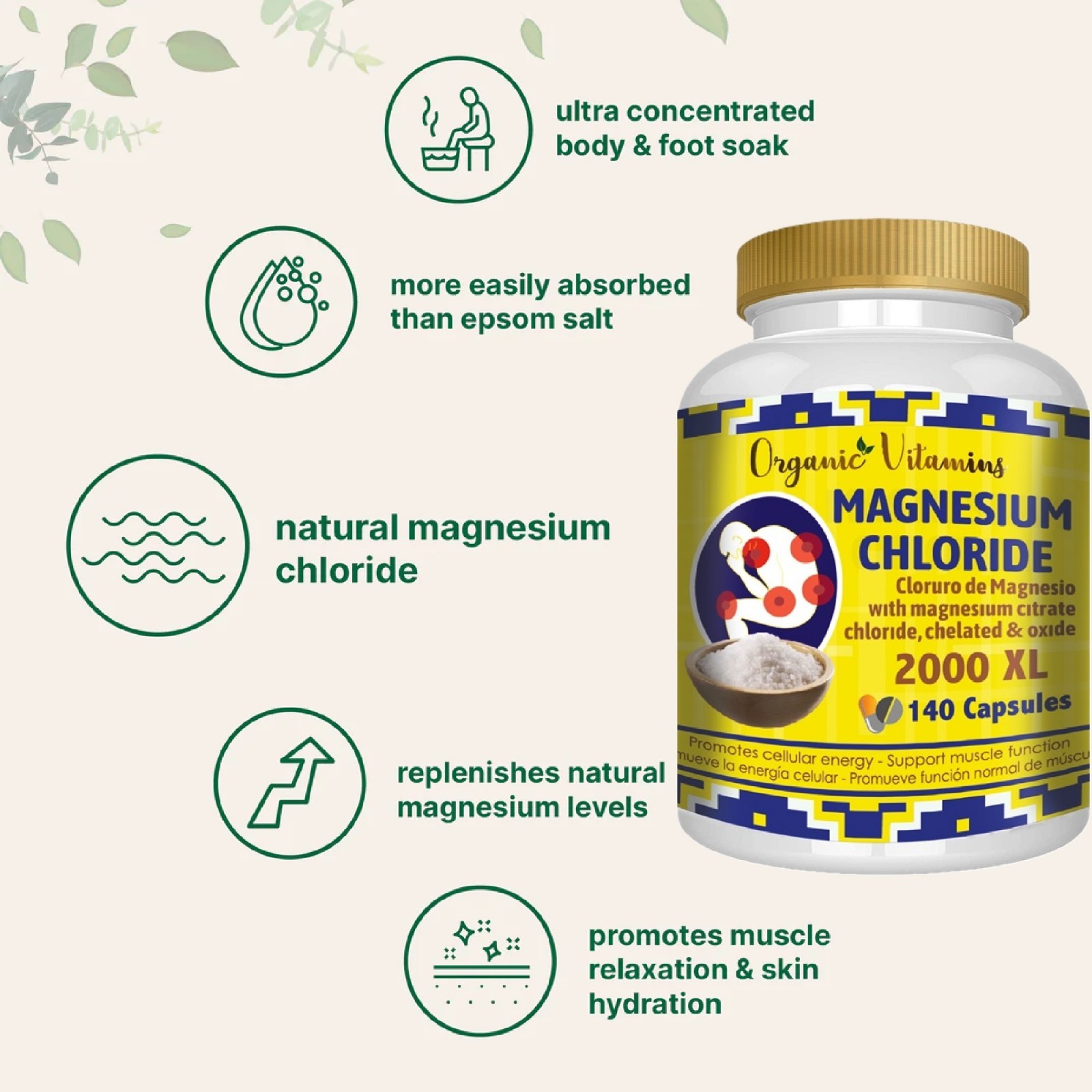 KIT Colon Detox 14 days clean colon support magnesium cleanser weight loss