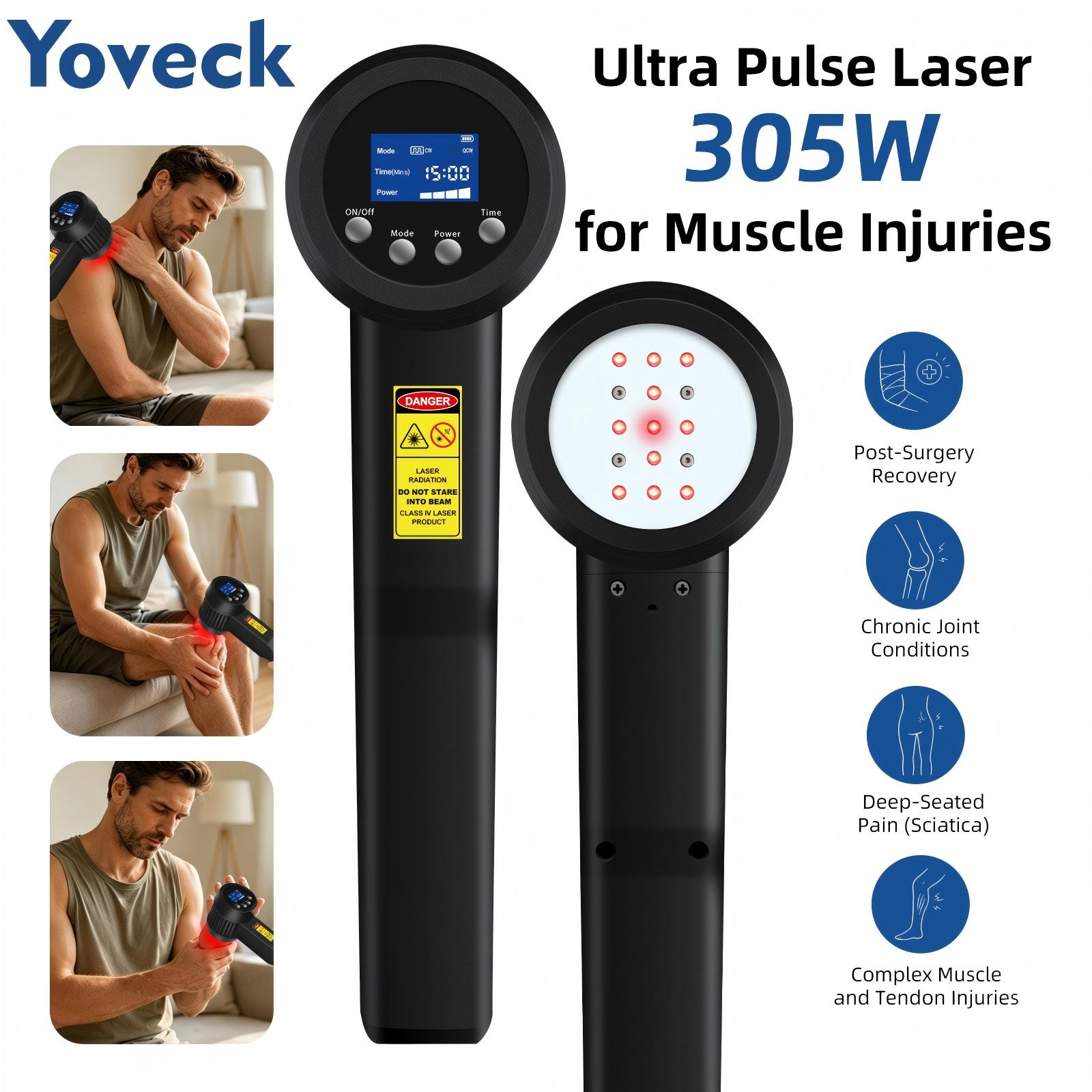 305W Super Pulsed Laser Therapy Red and Infrared Light Therapy Device for Pain