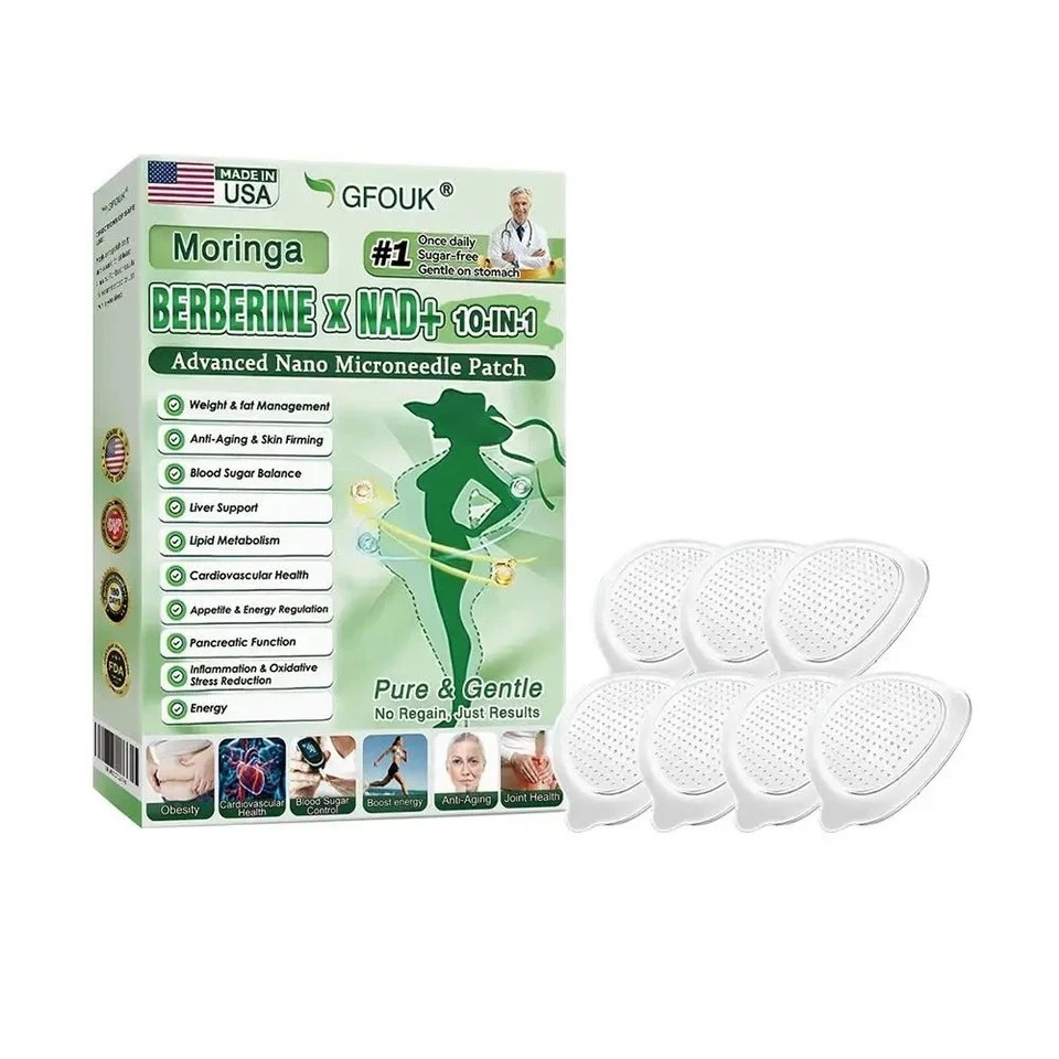 Moringa Berberine 10-in-1 Advanced Nano Microneedle Patch (7pcs/box