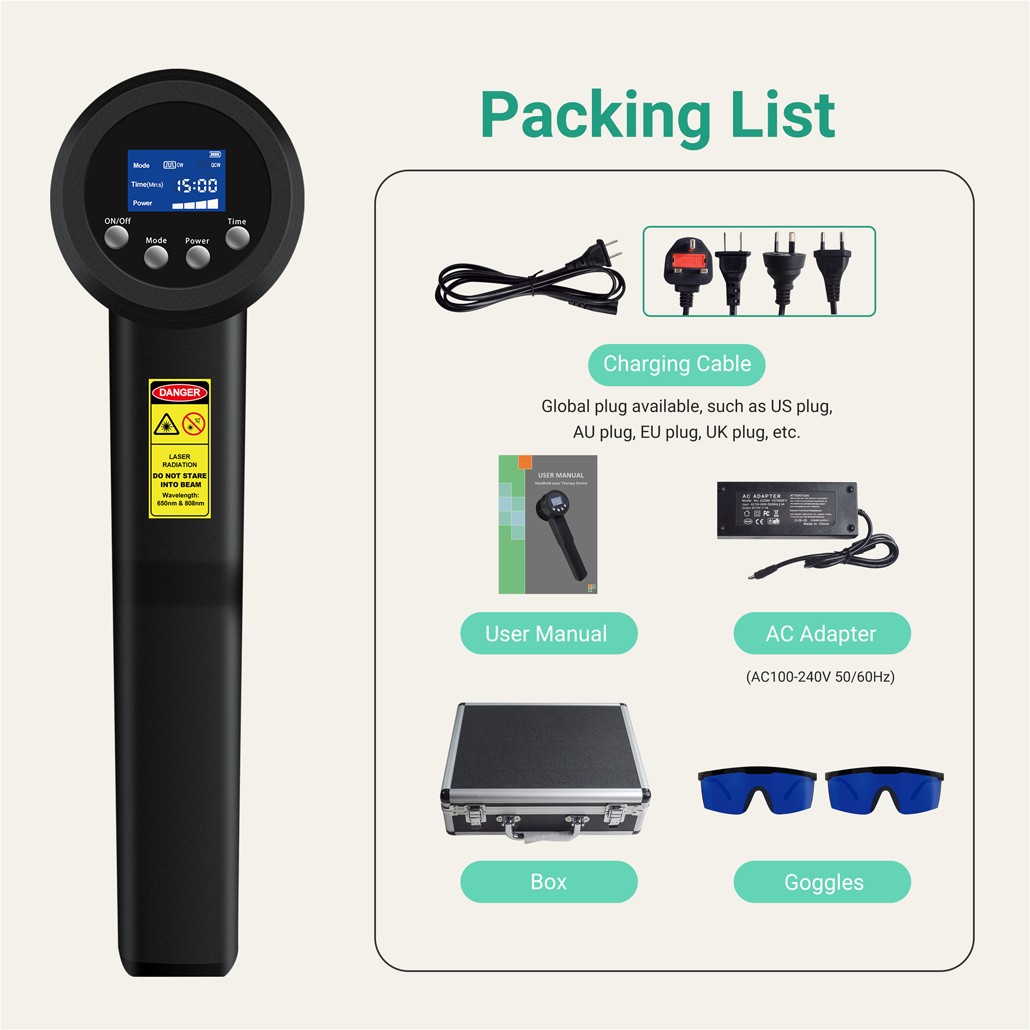 Non-invasive Laser Therapy 650nm 808nm Red Light Physiotherapy Device for Pain