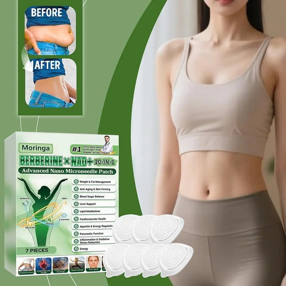 GLORENDA Moringa Berberine 10-in-1 Advanced Nano Microneedle Patch (7pcs/box)