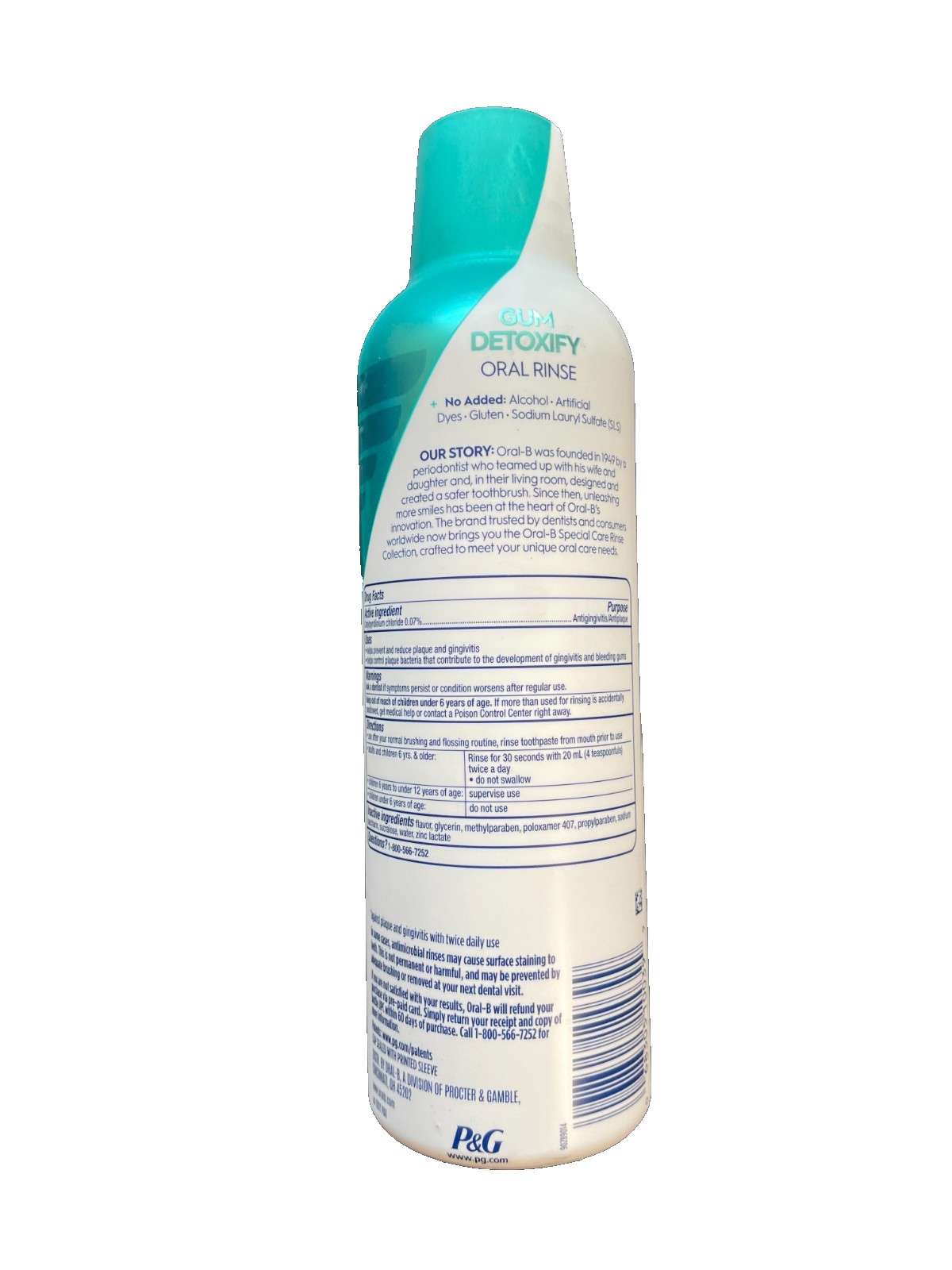Oral-B Gum Detoxify Oral Rinse – Mild Mint – 2 Pack- 16 Fl Oz Each